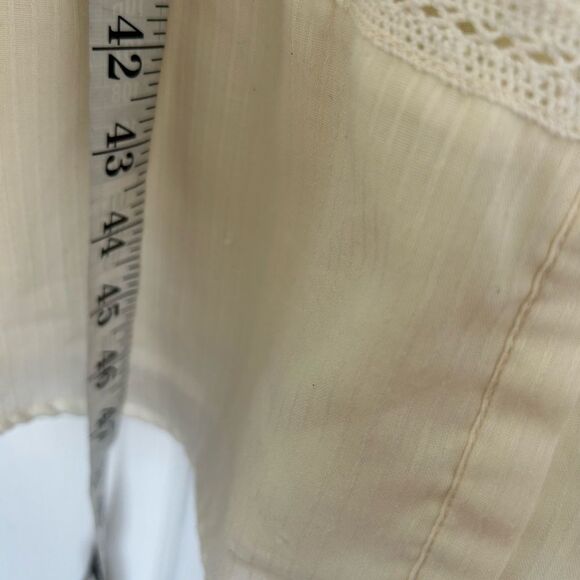 Sweet Baby Jamie Ivory Lace Boho Cottage Core Midi Dress - Picture 15 of 16